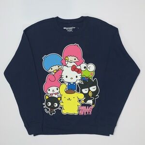 Hello Kitty and Friends by Sanrio Navy Blue Sweatshirt-Size M, L New